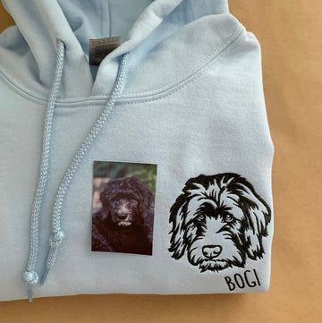 Custom Pet Portrait Hoodie – The Shaggy Paw